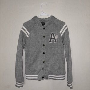 Grey varsity hoodie